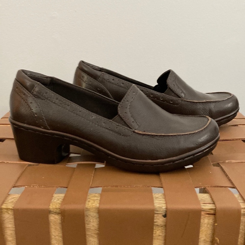 New 7.5w easy spirit leoda loafers dark brown leather “esleoda”